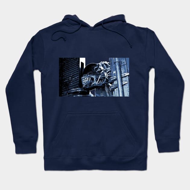 Aliens (1986) APC scene (Scale: 100%) Blue Hoodie by SPACE ART & NATURE SHIRTS 